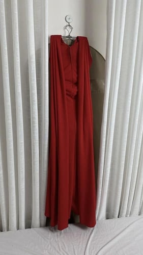 فستان سهره احمر ناعم