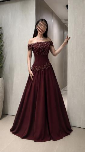 فستان سهره برغندي