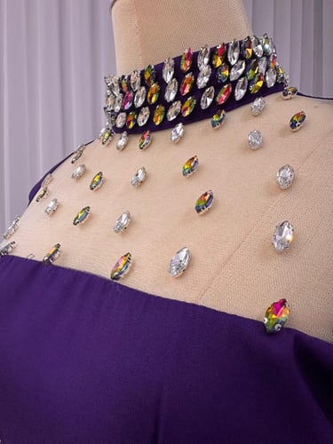 فستان بنفسجي انيق