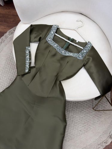 فستان سهره زيتي