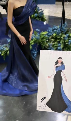 فستان نوير كحلي