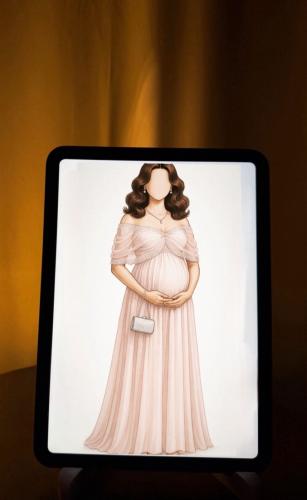 فستان حوامل بـ شك على الصدر