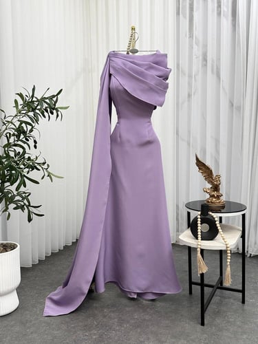 فستان موف ناعم