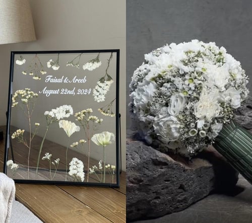 خدمة تجفيف مسكة عروس وبوكيهات المناسبات || ١٢ انش