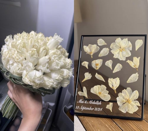 خدمة تجفيف مسكة عروس وبوكيهات المناسبات || ١٢ انش