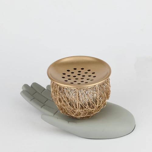 مبخرة حديد بقاعدة حجر