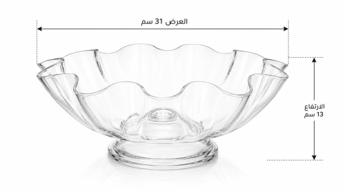 صحن فواكة اكرليك بقاعدة