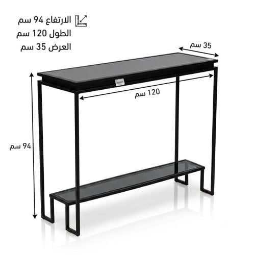مدخل زجاج مع حديد 120 سم
