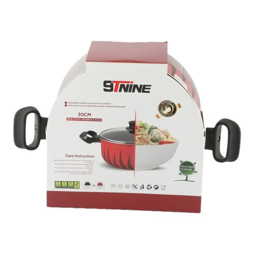 قدر تيفال بغطاء زجاج مقاس 30 سم