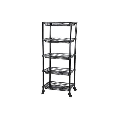 رف بلاستيك اسود 5 دور مقاس ارتفاع 144 سم