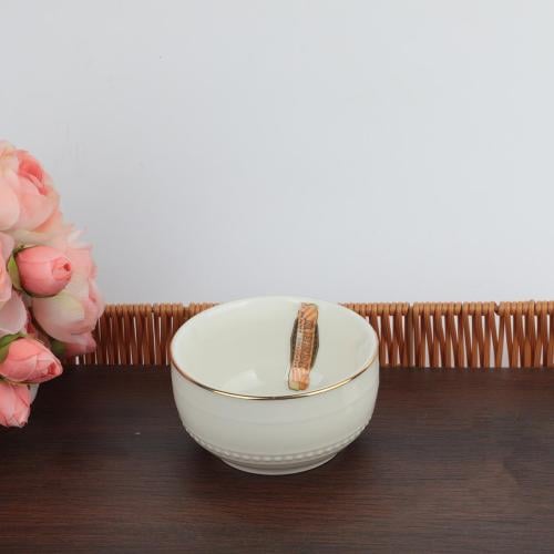 زبدية برسلان بحواف ذهبي 10*5سم