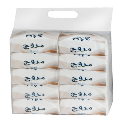 مناديل مروج 10 باكت 200 منديل مفرد