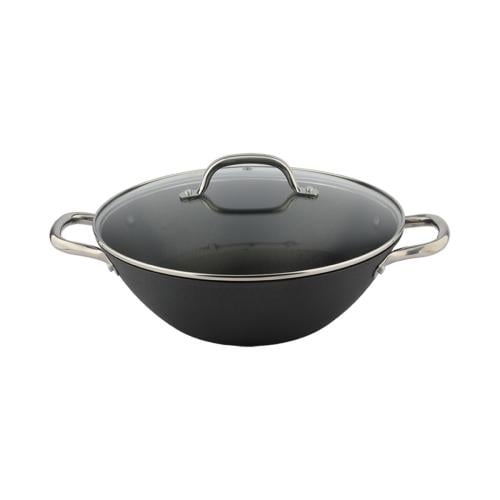 مقلى بيدين و غطاء زجاج 28 سم