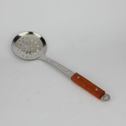 ملعقة استيل بيد خشب مقاس 36 سم