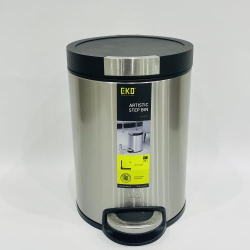 سطل نفايات استيل 5 لتر بدعاسة