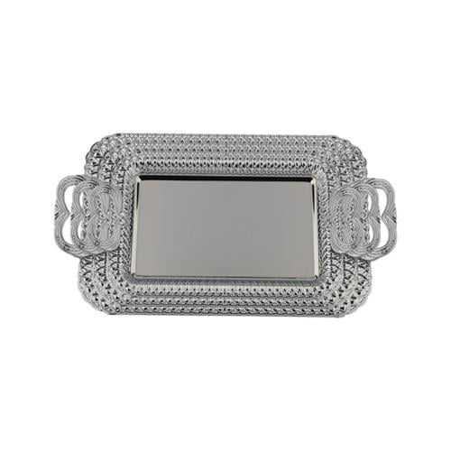 طقم طوفريات مزخرف فضي لامع 3 احجام