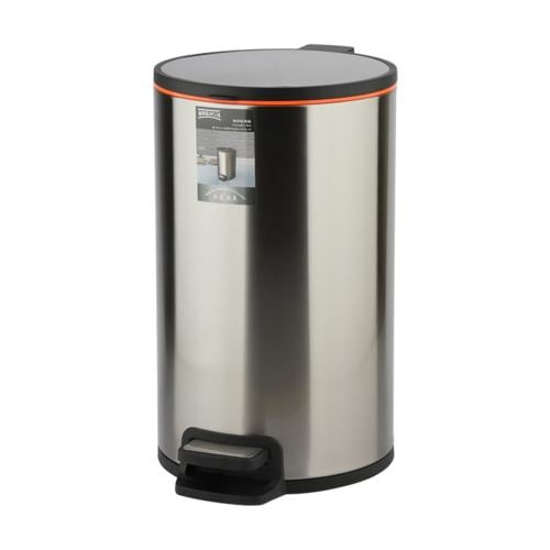 سطل زبالة استيل بدعاسة 12 لتر