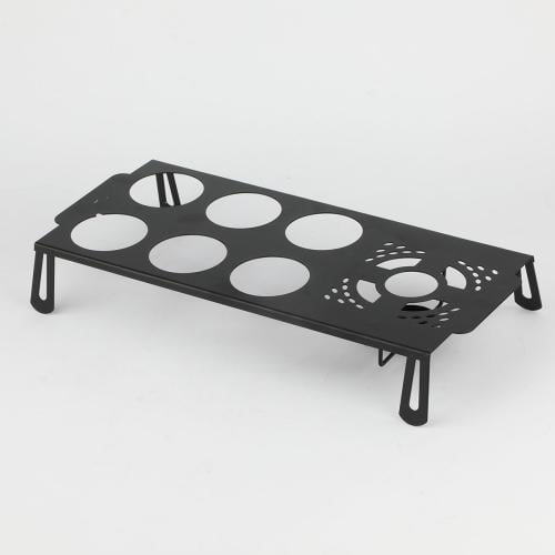 حامل فناجين قهوة حديد 6 فتحات مع قاعدة تسخين مقاس...