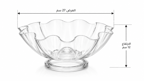 صحن فواكة اكرليك بقاعدة