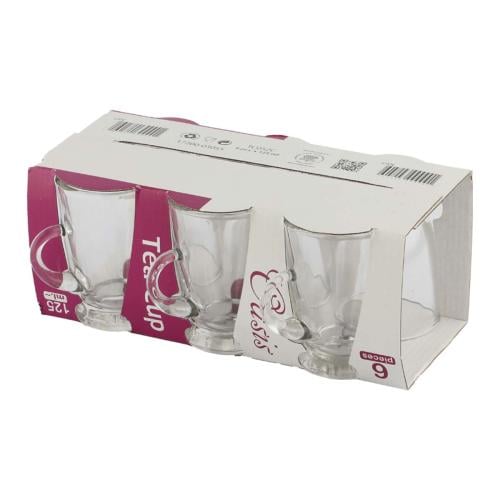 طقم كاسات زجاج 6 حبة