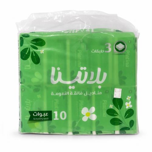 مناديل بلاتينا 10 باكت 600 منديل مفرد
