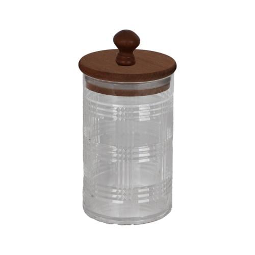 علبة اكرلك بغطاء خشب مقاس : 10*17 سم