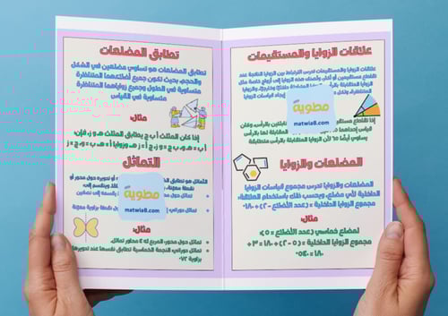 ‎مطوية الهندسة والاستدلال المكاني - ثاني متوسط.