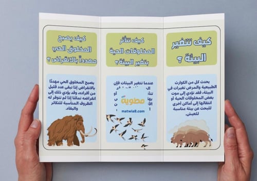 ‎مطوية تغيرات تؤثر في المخلوقات الحية - ثالث .