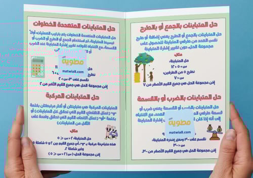 ‎مطوية المتباينات الخطية-ثالث متوسط