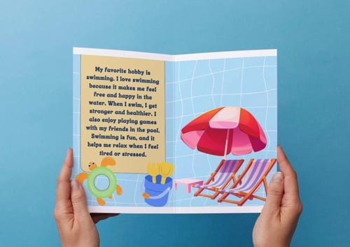 ‎مطوية My hobby swimming