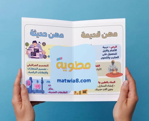 ‎مطوية درس ما أجمل العمل ! الواجب المنزلي