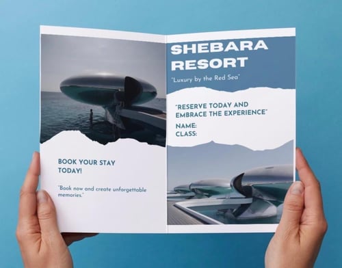 Resort brochure مطوية المنتجع