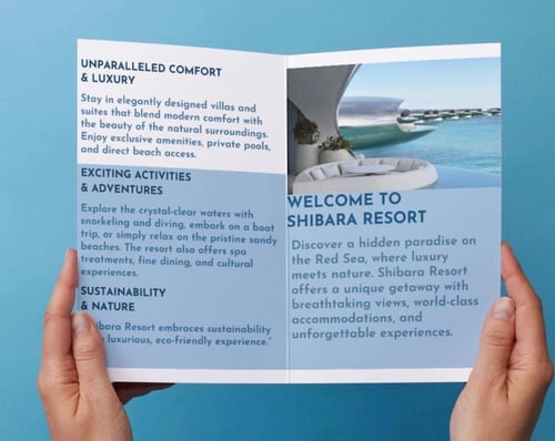 Resort brochure مطوية المنتجع