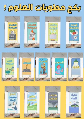 بكج مطويات علوم ثالث