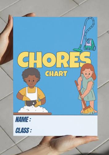 ‎مطوية Chores chart .الجدول
