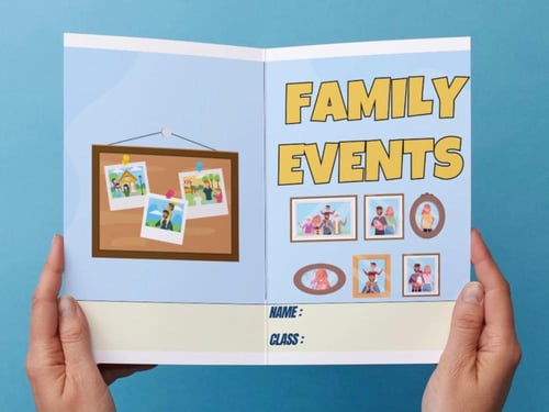 ‎مطوية Family events - family tree.شجرة العائلة