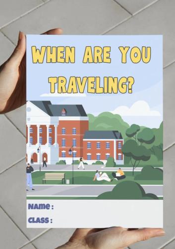 ‎مطوية When are you traveling - ثالث متوسط.