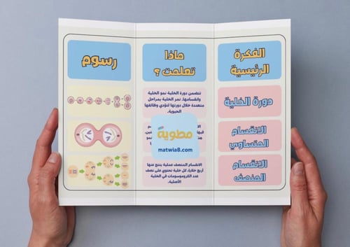 ‎مطوية انقسام الخلايا - سادس