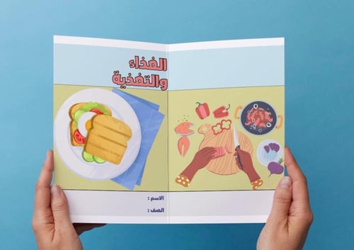 ‎مطوية الغذاء والتغذية- اول متوسط.