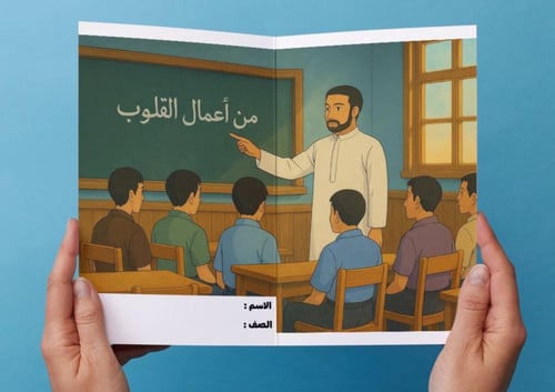 ‎مطوية من أعمال القلوب - ثاني متوسط.