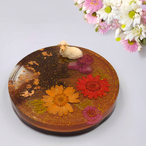 كوستر الخروف البني(دائري وسط)