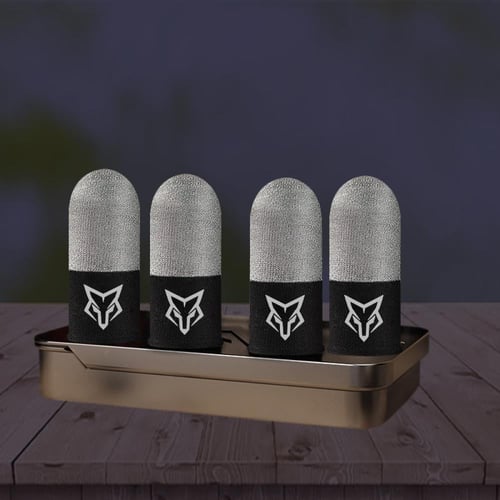 Sarafox V8 | قفازات ألعاب بألياف الفضية ولمس سريع...