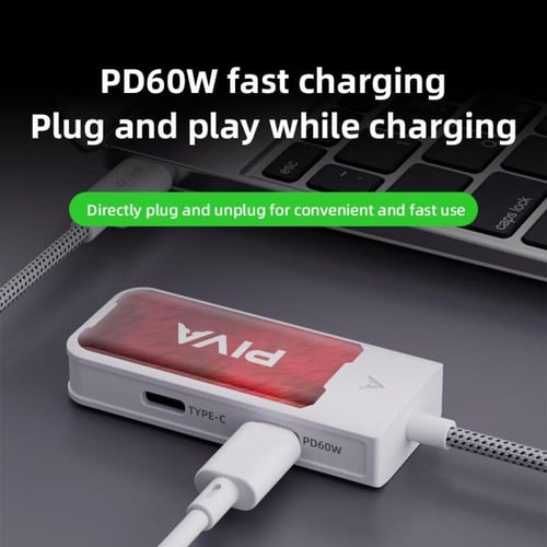 PIVA G41 | وصلة بيفا 4 في 1 Type-C بشحن PD60W وصوت...