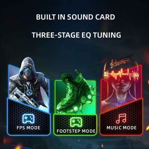 PIVA S6C | سماعة ألعاب Type-C بـ 3 أنماط وإضاءة RG...