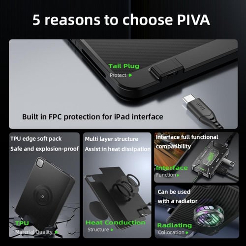 PIVA بيفا | كفر آيباد برو (13"/12.9") بمنفذ Type-C...