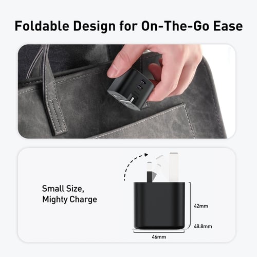 JODA FOLD 45 | شاحن جداري من جودا بقوة 45W منفذين...