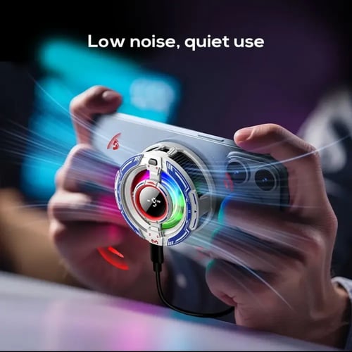 MEMO CX16 مروحة جوال بتحكم ذكي بالحرارة وتثبيت مغن...