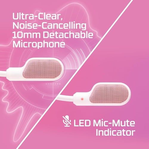 HyperX Cloud III Pink | سماعة ألعاب سلكية - ابيض و...