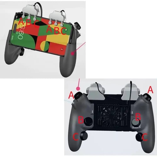 ازرار البيانو للجوال 6 ازرار مع مروحة تبريد مدمجه