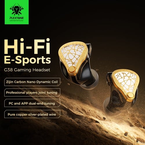 سماعة ألعاب PLEXTONE G38 جاك 3.5mm بصوت HiFi وتحدي...